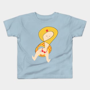 alone with her flotation ring Kids T-Shirt